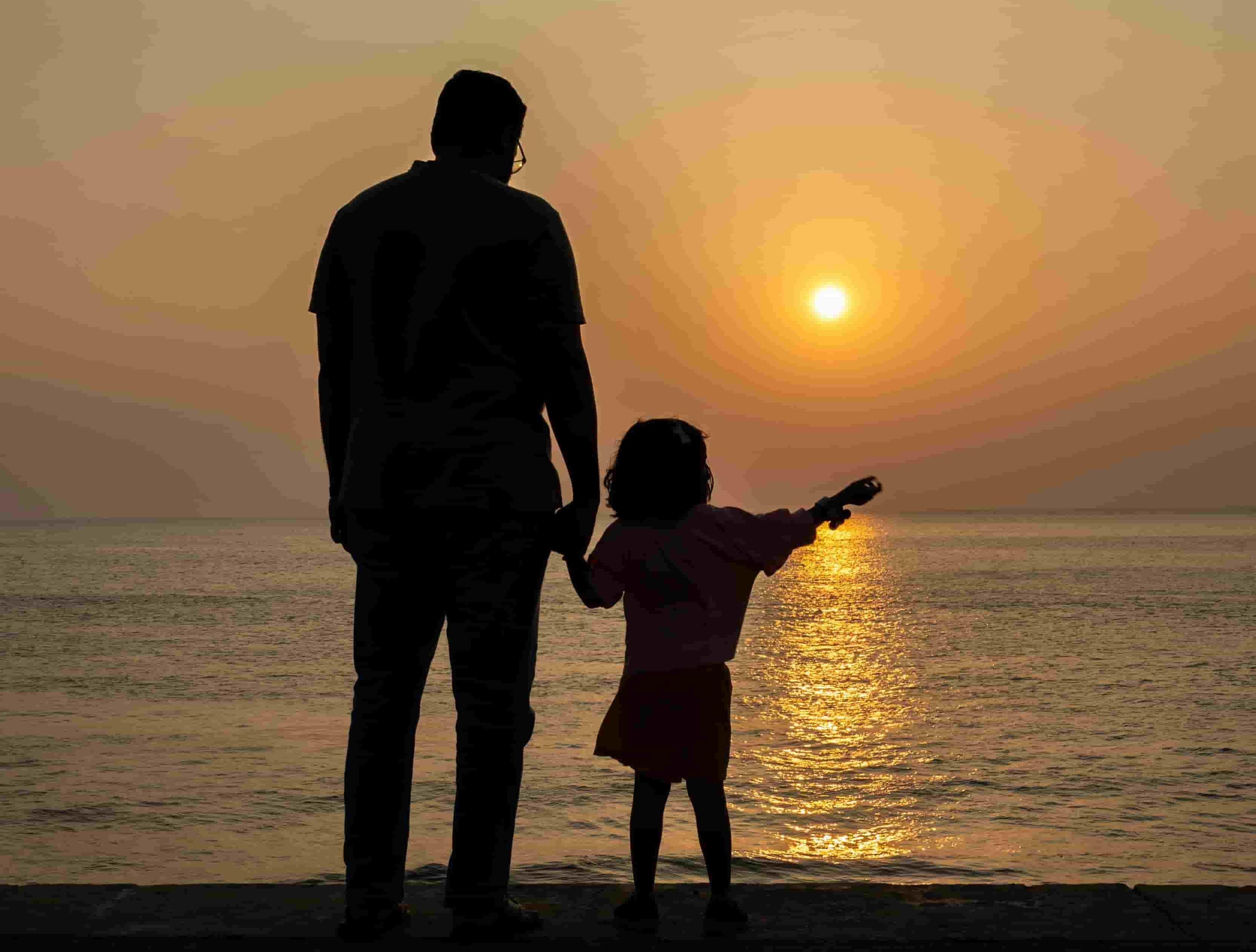 Single dad with children